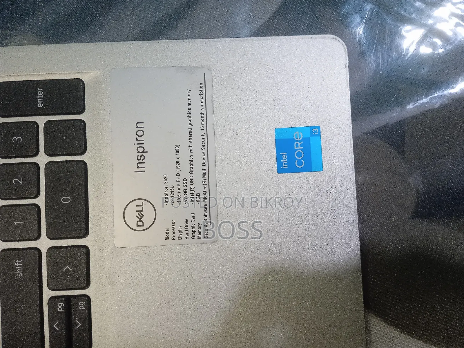 Laptop Dell Inspiron 15 8GB Intel Core i3 HDD+SSD 512GB