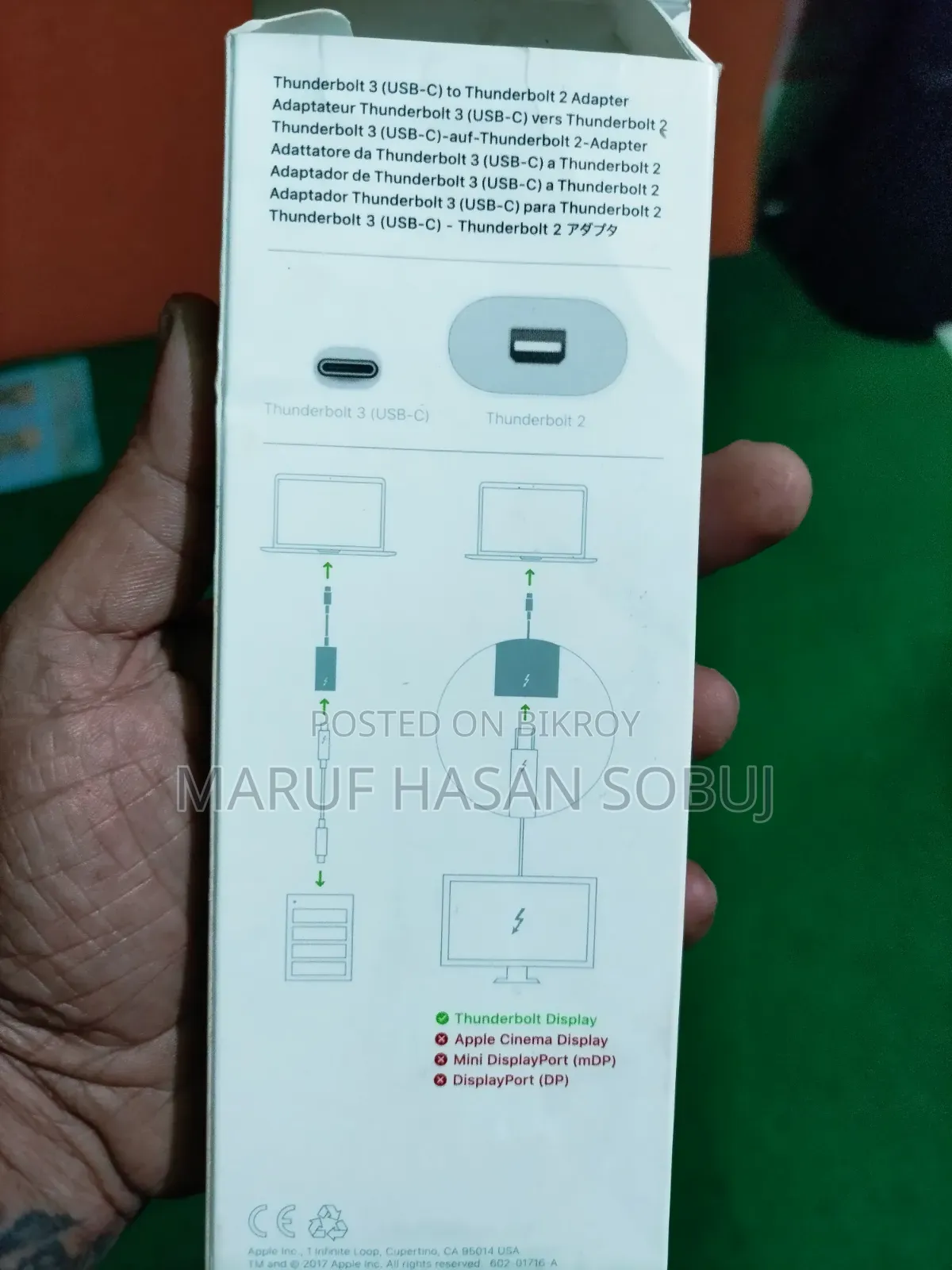 Apple Thunderbolt 3 to Thunderbolt 2 Adapter