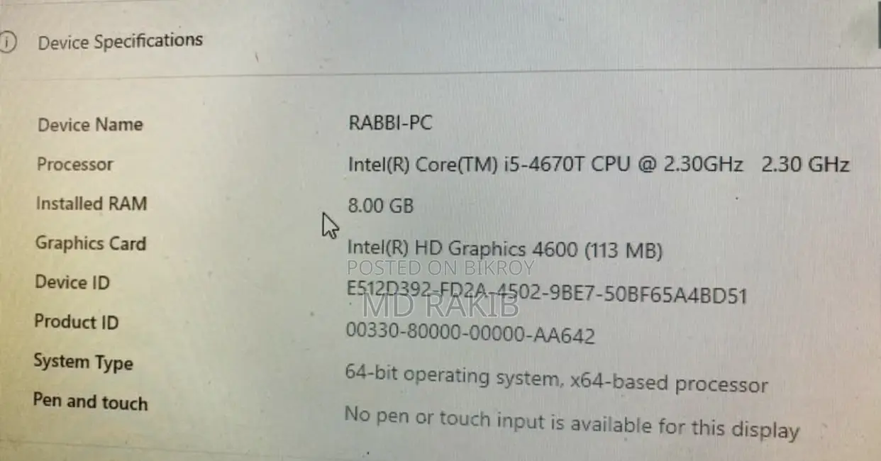 Desktop Computer Asus A4110 8GB Intel Core I5 HDD 1T