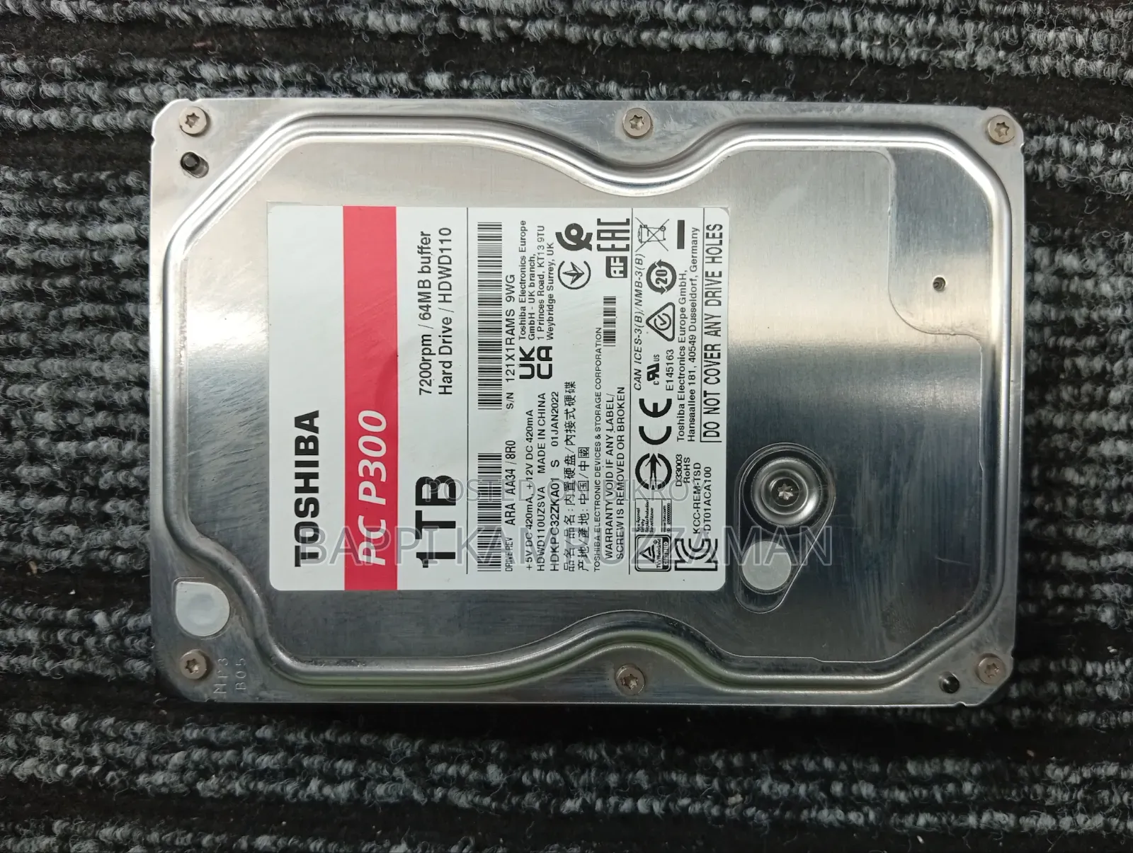 Super Fresh Condition 1 Terabyte Toshiba Hard Drive for Sale!