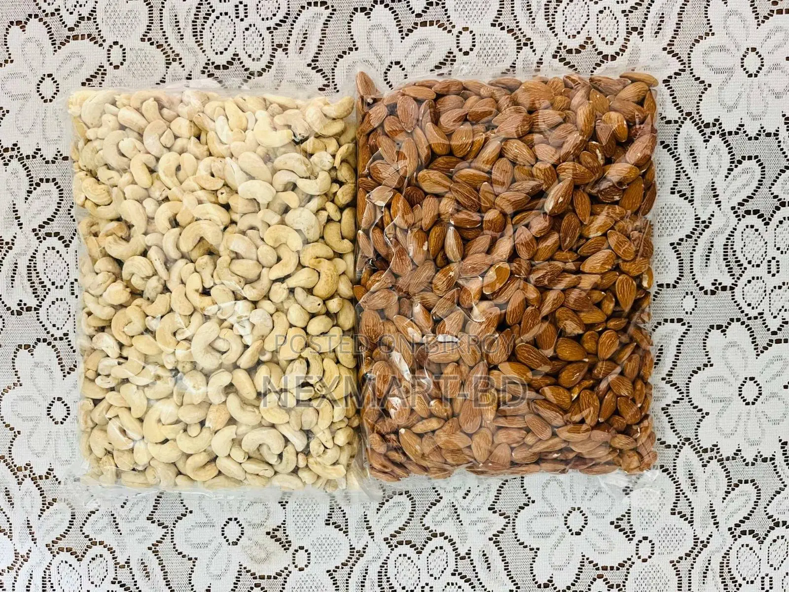 ১ কেজি আমন্ড ও কাজু বাদাম কম্বো (৫০০ গ্রাম + ৫০০ গ্রাম) | Nexmart-Bd