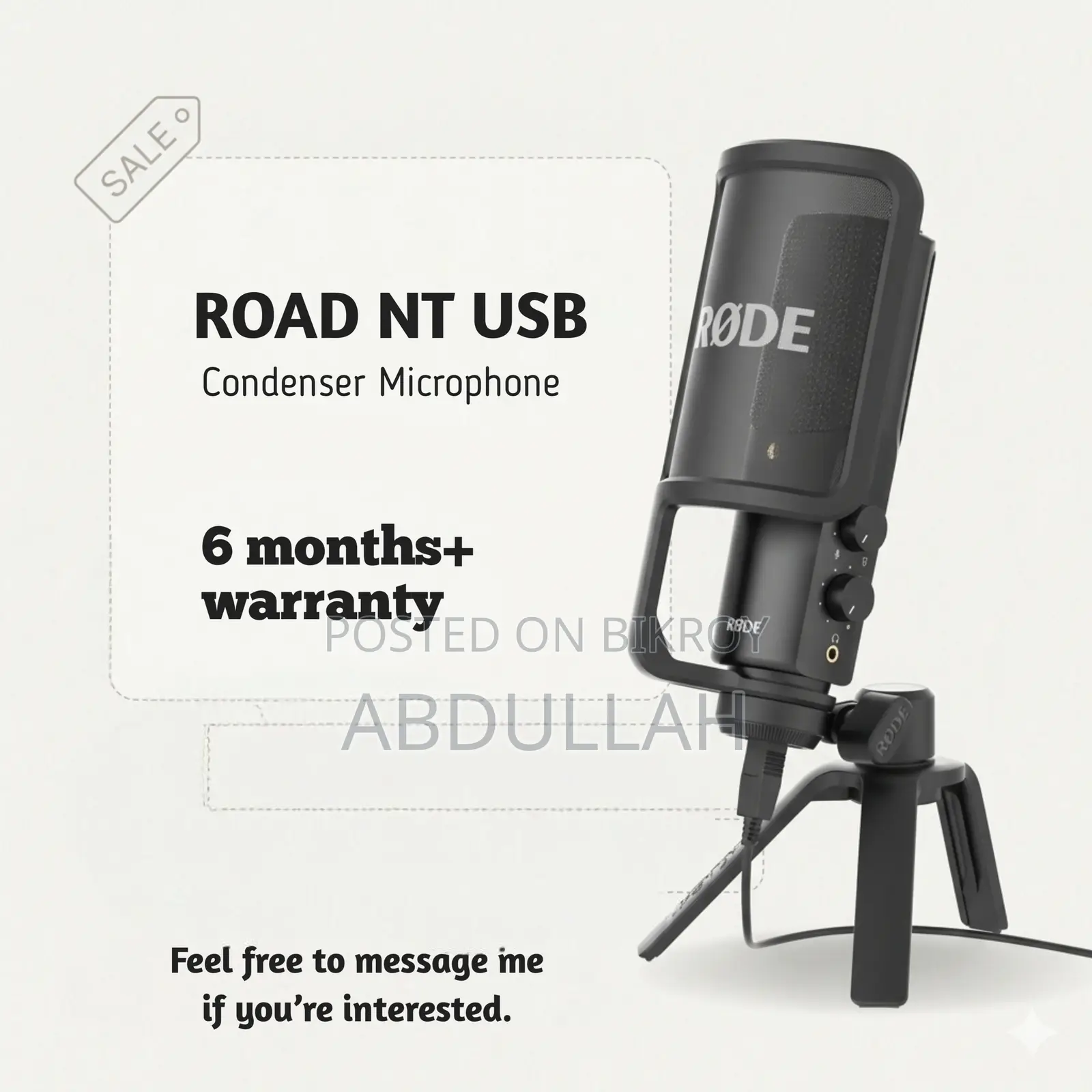 Rode Nt Usb Condenser Microphone