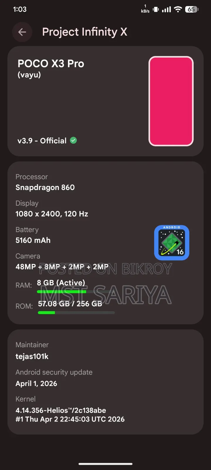 Xiaomi Poco X3 Pro 256 GB Black