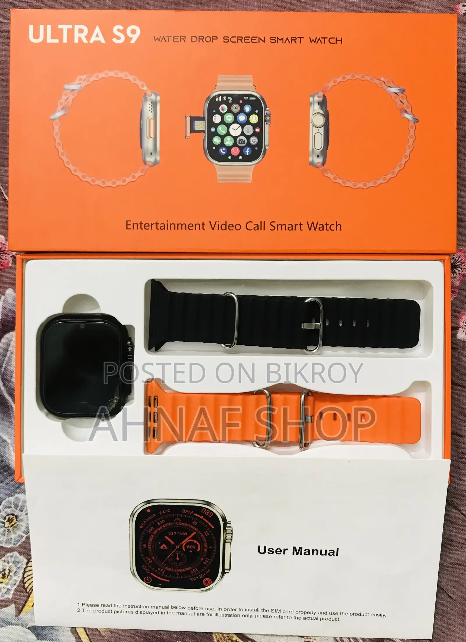 S9 Android Smart Watch 8/128gb