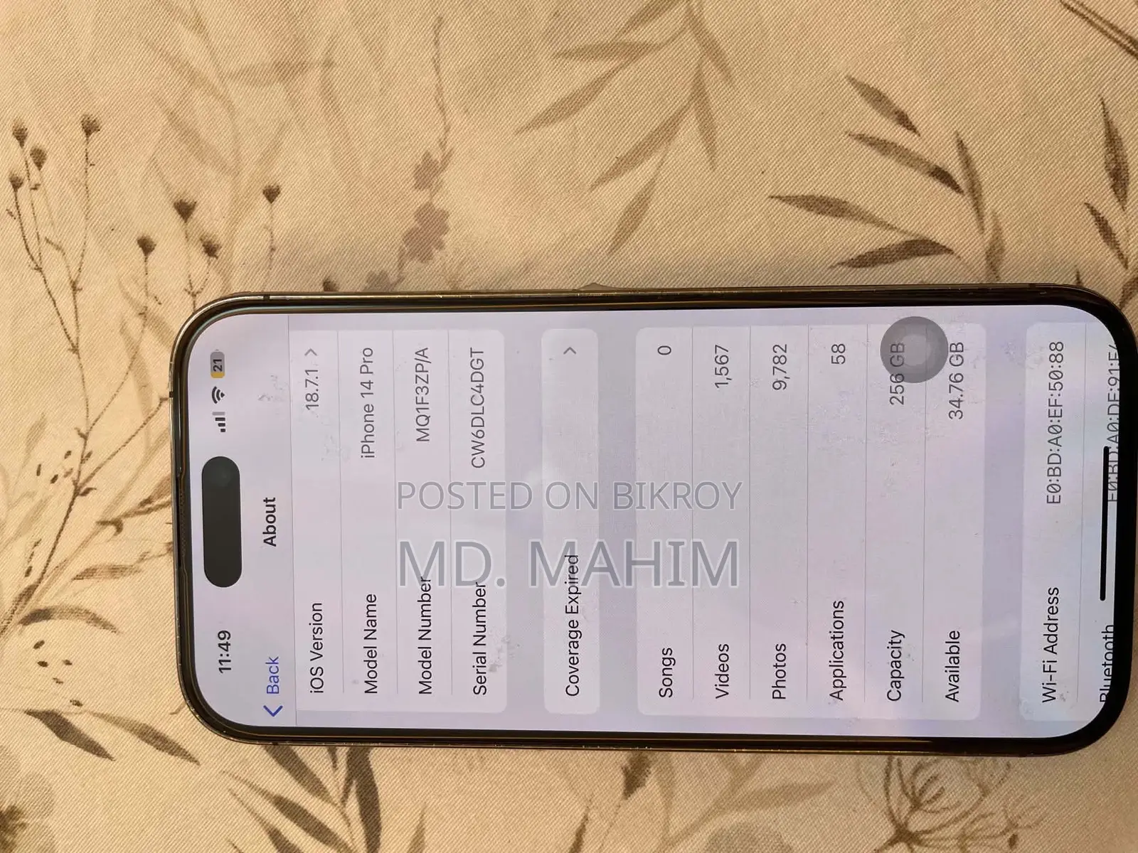 Apple iPhone 14 Pro 256 GB Purple