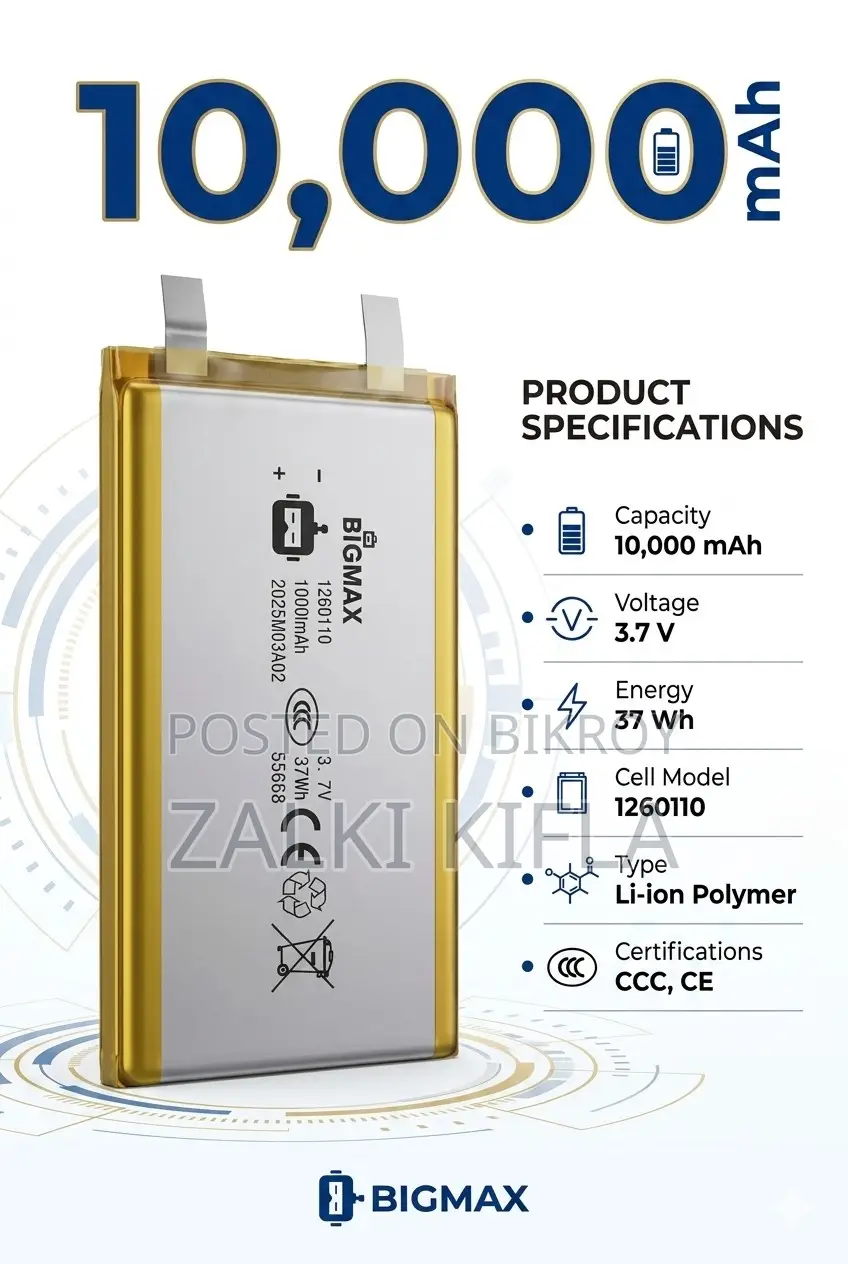 Original Bigmax (10,000mAh) Lithium Polymer Battery!