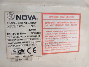 Nova Oven (Model No: Nt-256d20)