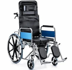 Heavy-Duty Backrest With Commode Wheelchair