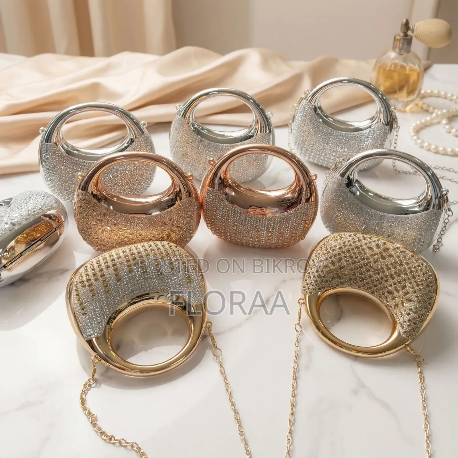 Crystal Ring Clutches