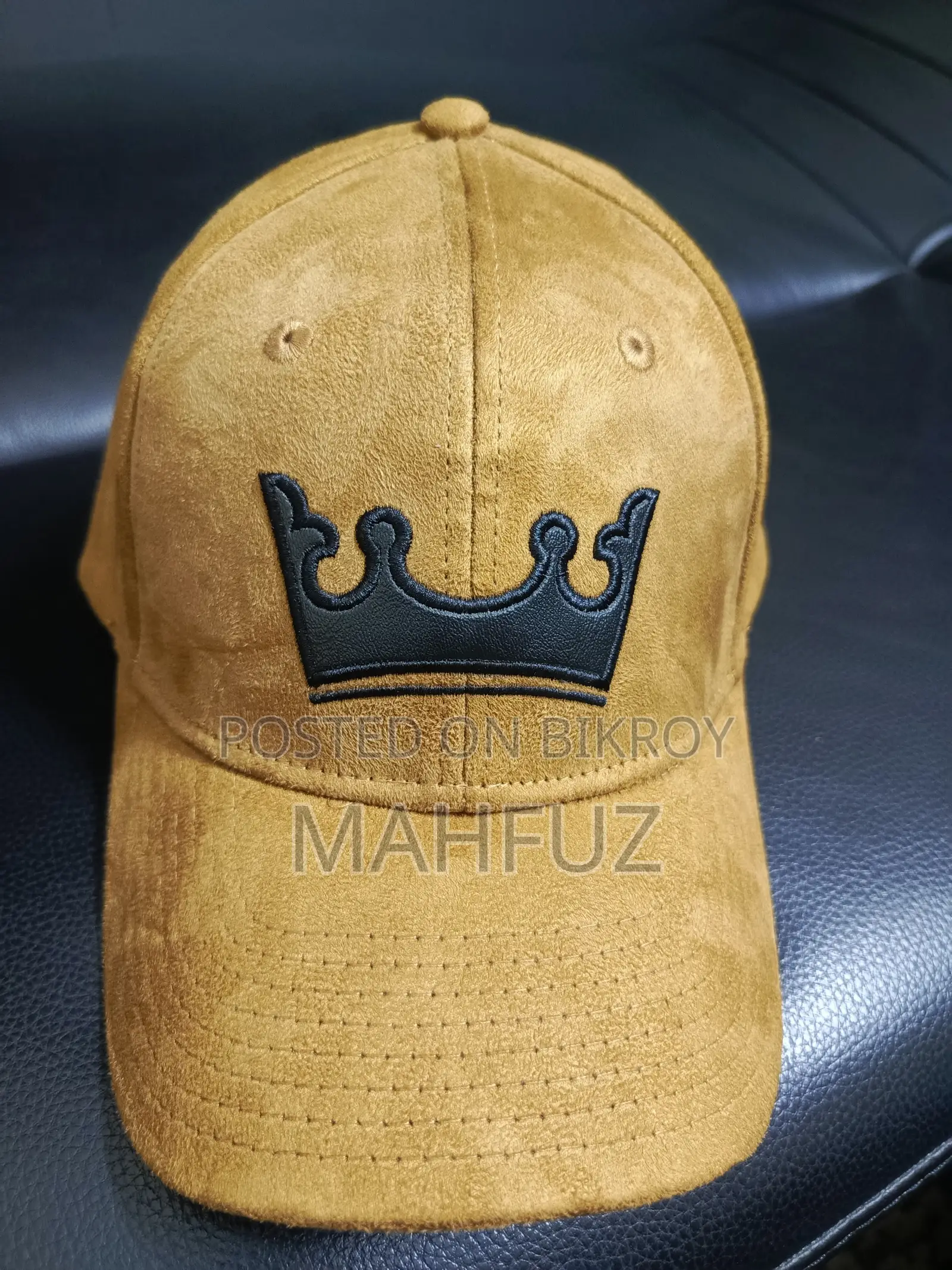 Brown Leather Cap By Mahfuz