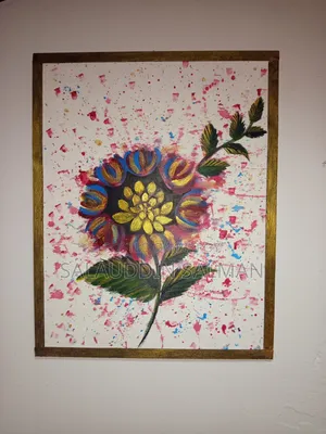 এক্রেলিক প্রিন্টিং(Handmade Flower Canvas Painting)