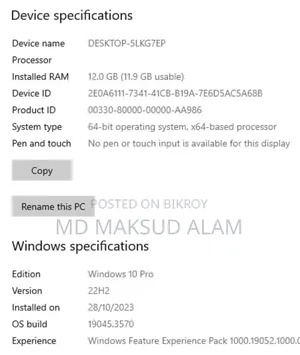 Desktop Computer 12GB Intel Core i3 SSD 128GB