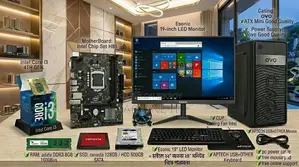 New Desktop Computer 8GB Intel Core I3 HDD+SSD 128GB