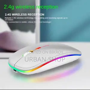 RGB Rechargeable Wireless Mouse | 2.4ghz Gaming Mouse for Laptop Pc