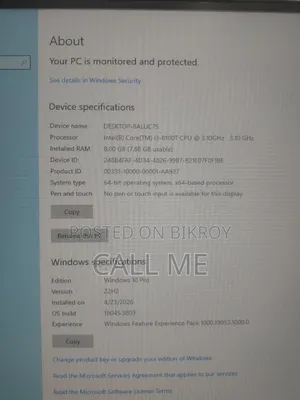 Desktop Computer Gigabyte GB-BACE-3010 8GB Intel Core I3 SSD 128GB