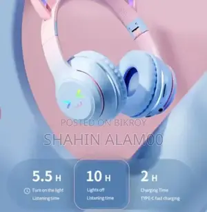Pm-35 Cat RGB Bluetooth Headphone