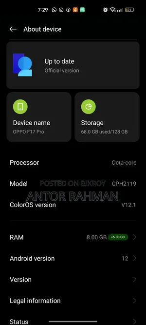 Oppo F17 Pro 128 GB White