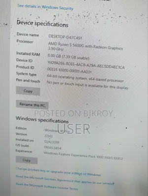 Desktop Computer Gigabyte GB-BKi7A-7500 8GB Intel Core I7 HDD+SSD 128GB