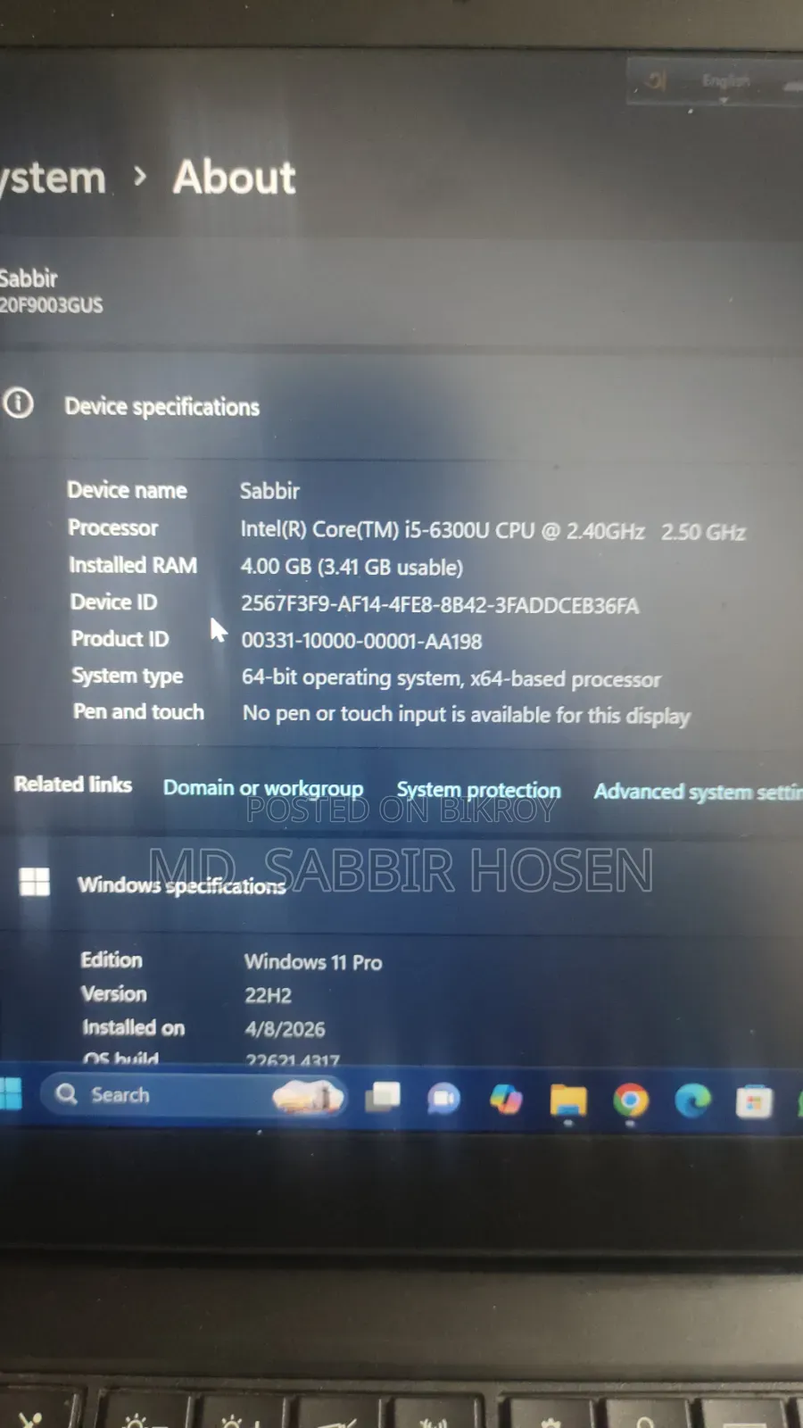 Laptop Lenovo ThinkPad T460s 4GB Intel Core I5 SSD 256GB
