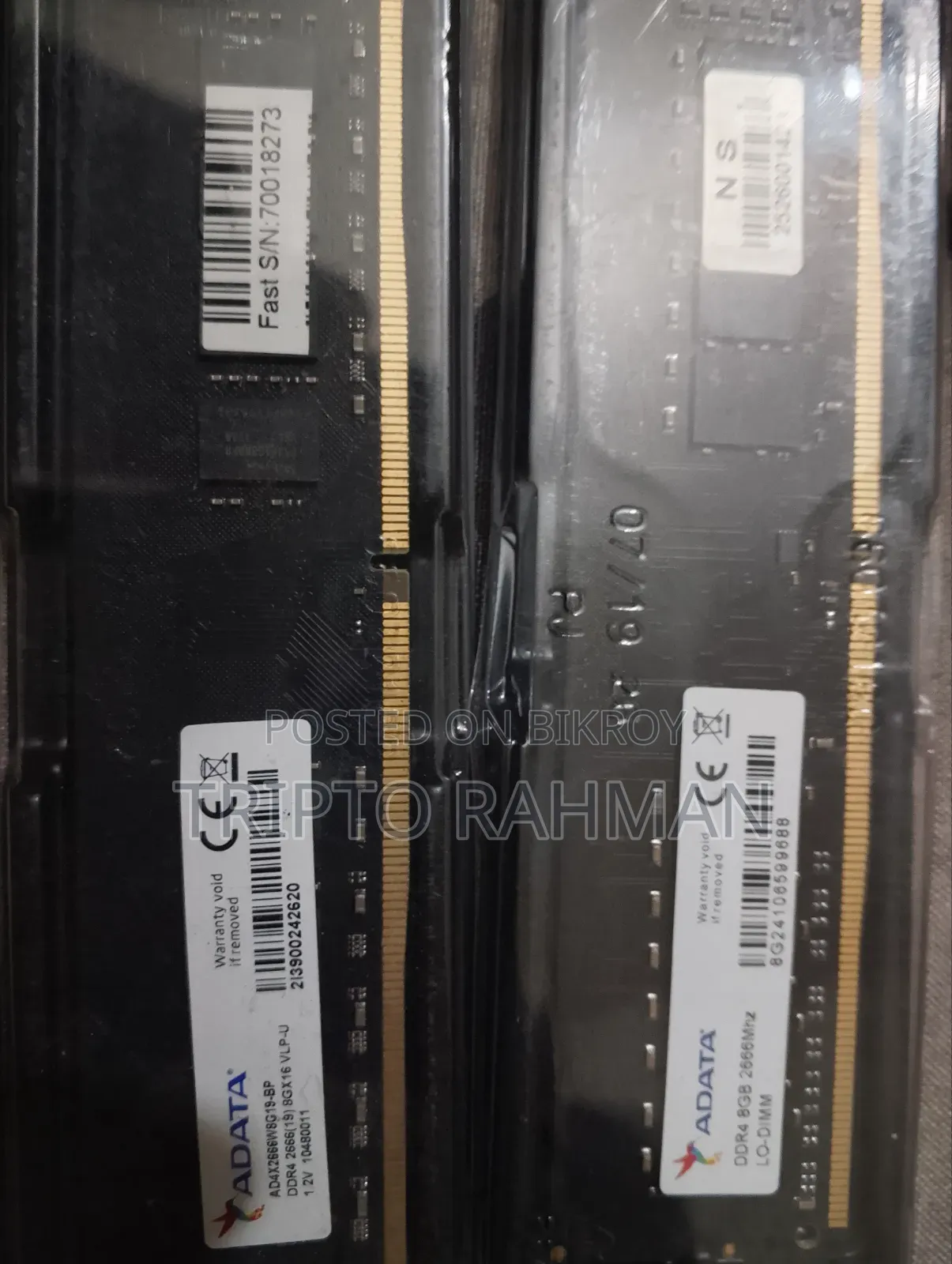 Adata Ddr4 8 Gb 2666 Mhz Desktop Ram