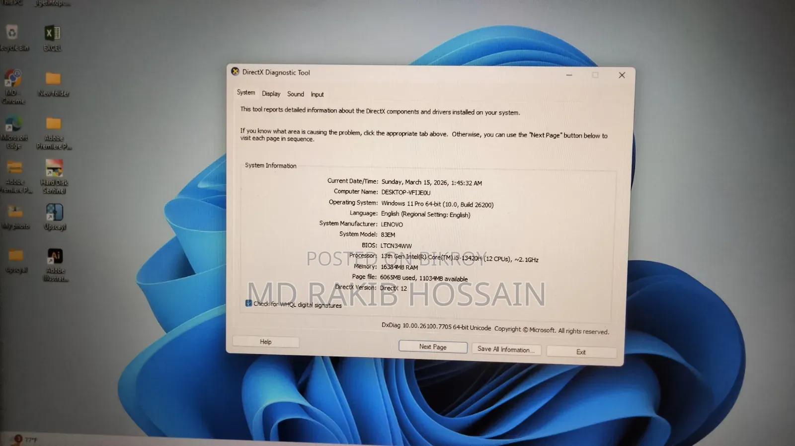 Laptop Lenovo Ideapad Gaming 3 16GB Intel Core I5 SSD 512GB
