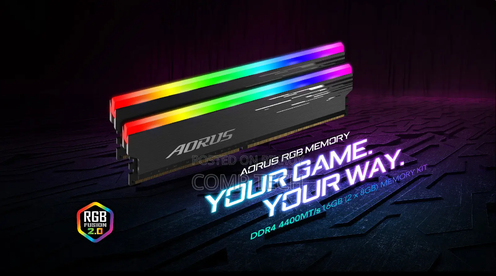 Gigabyte Aorus RGB 16gb (2x8gb) Ddr4 4400mhz Desktop Gaming Ram