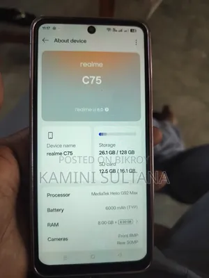 Realme C75 128 GB Rose Gold