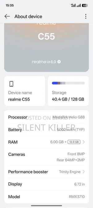 Realme C55 128 GB Rose Gold