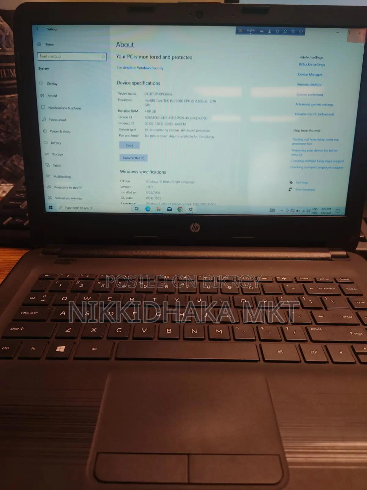 Laptop HP Stream Notebook 4GB Intel Core I5 HDD 1T