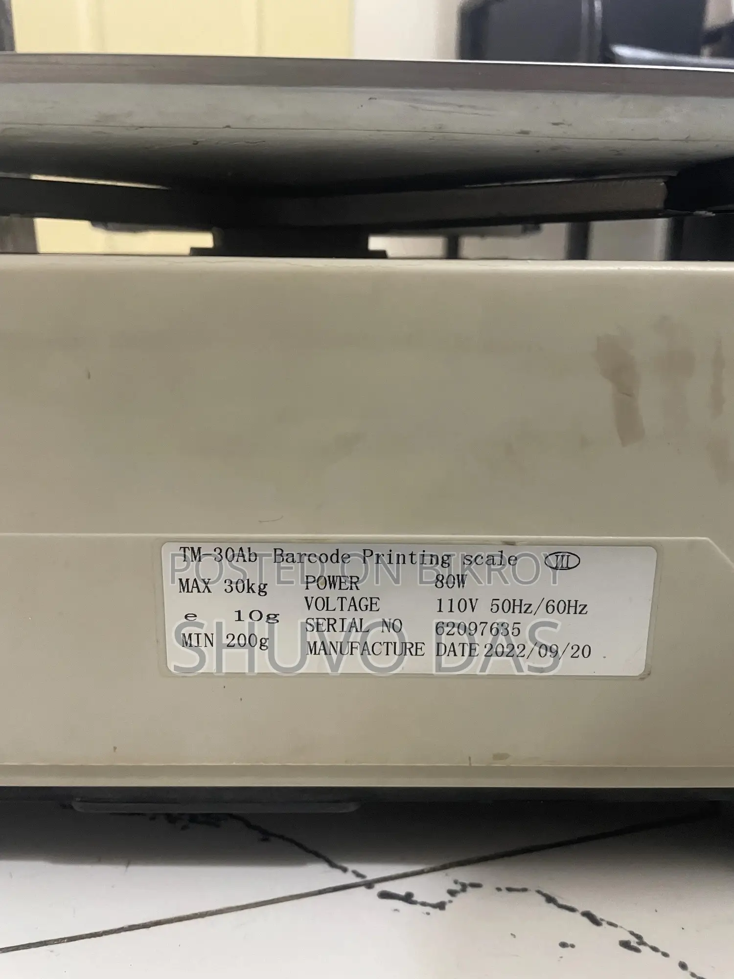 Label Printing Weighing Scale