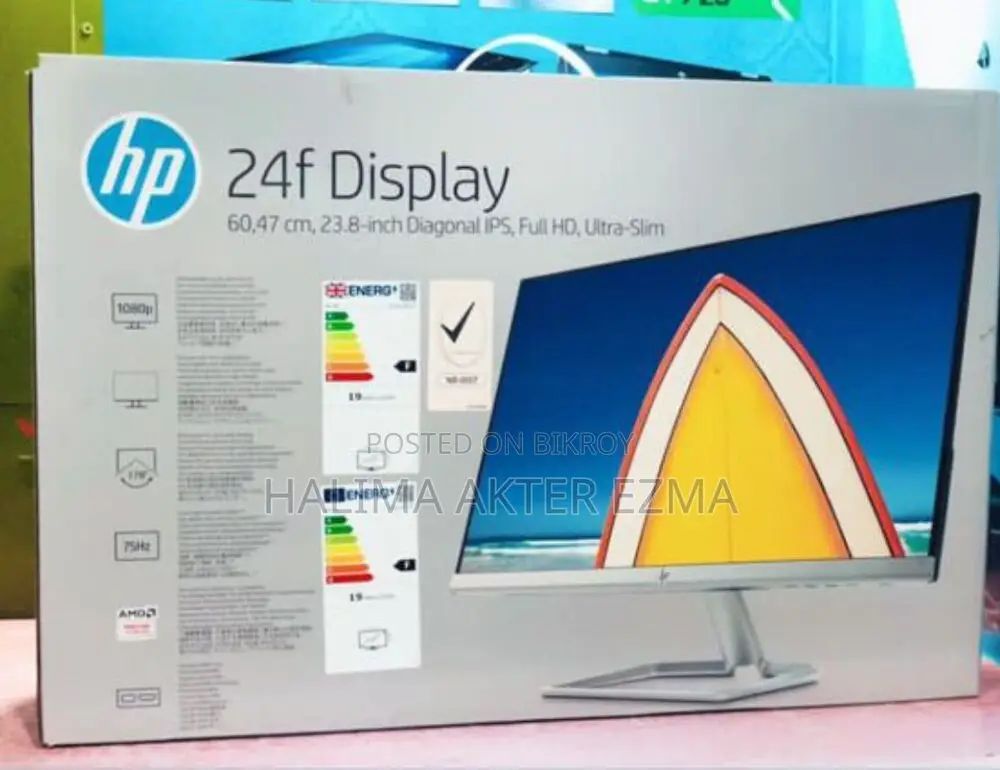 HP 24f IPS LED 24" Inch Full HD Ultra Slim Monitor