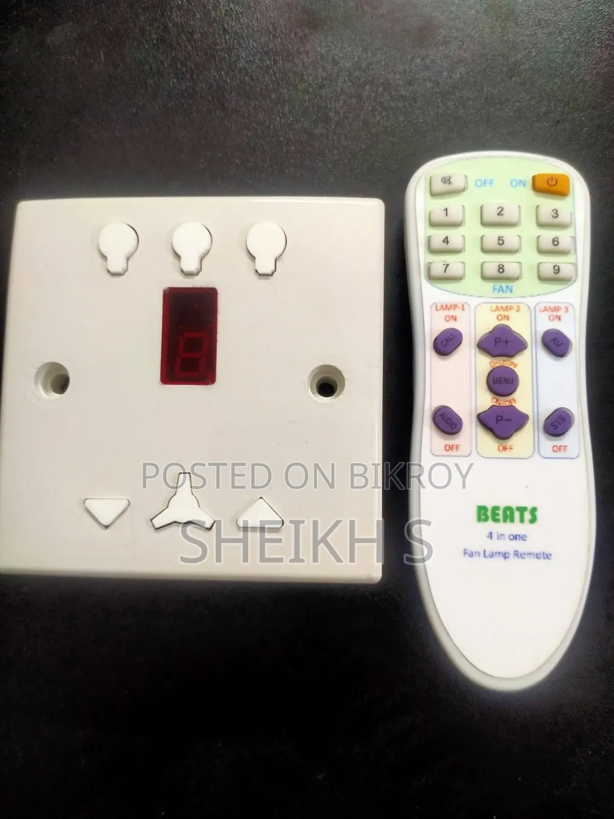 Fan Light Remote Controller 3 Light 1fan