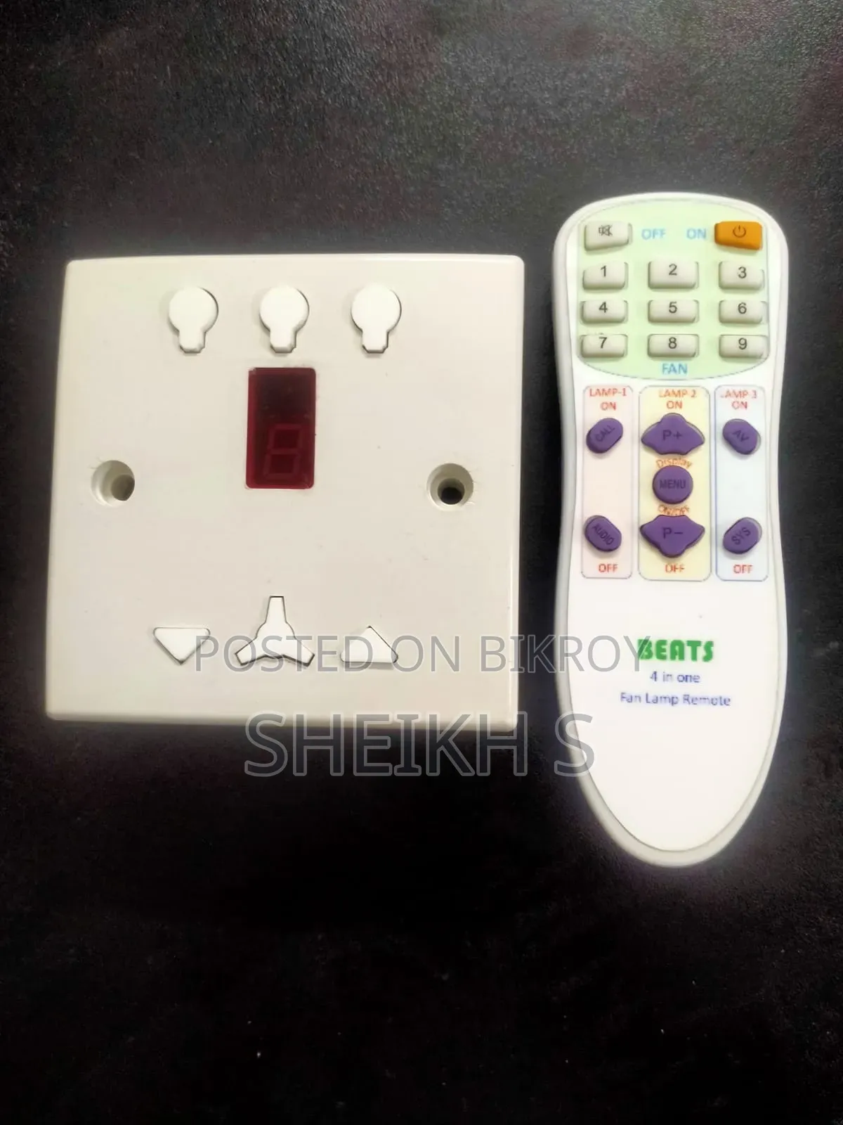 Fan Light Remote Controller 3 Light 1fan