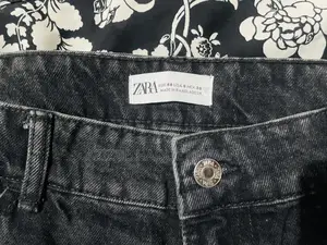 Orginal Zara Black Cargo Denim Jeans