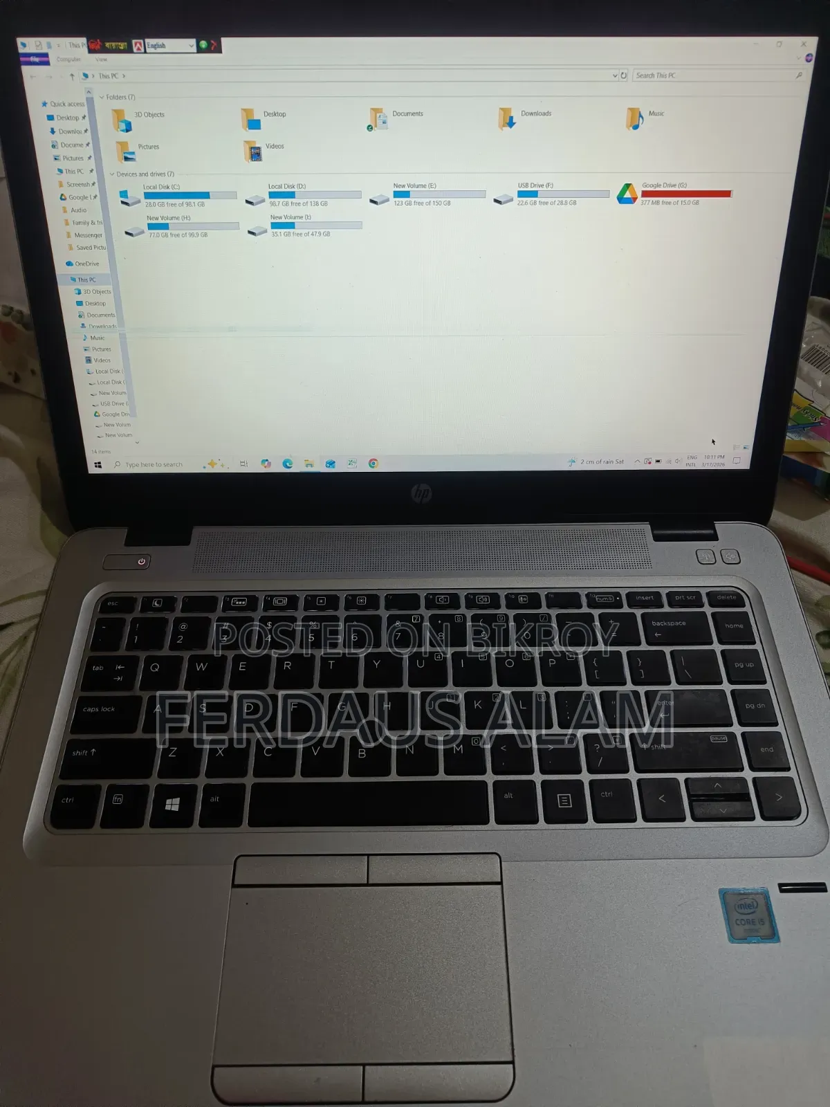 Laptop HP EliteBook 840 G3 256GB Intel Core I5 SSD 256GB