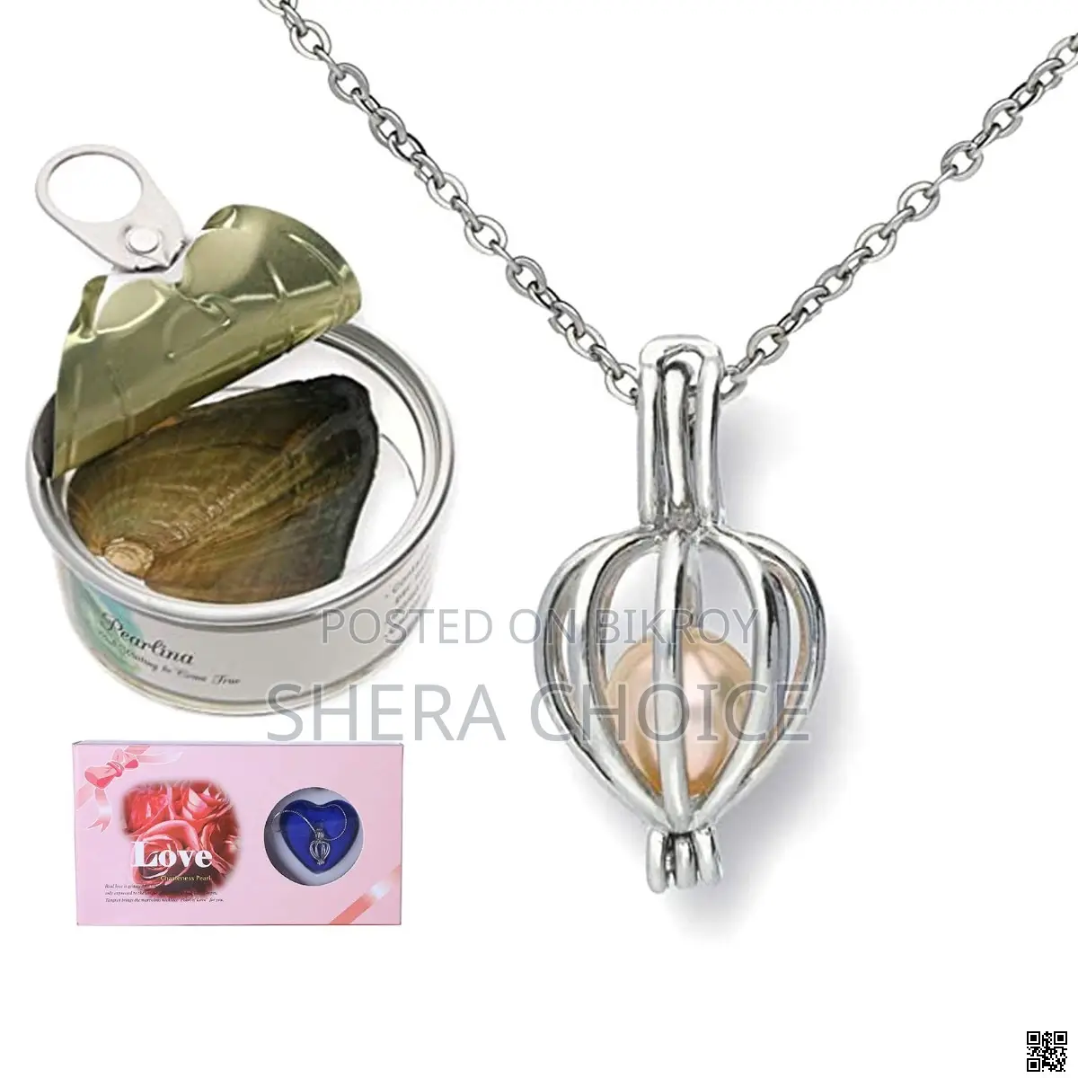 Love Wish Pearl Pendant Necklace Gift Box