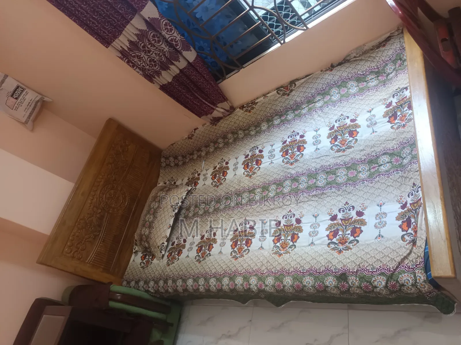 New Segun Wood Bed for Sale (Length 7, Width 4)