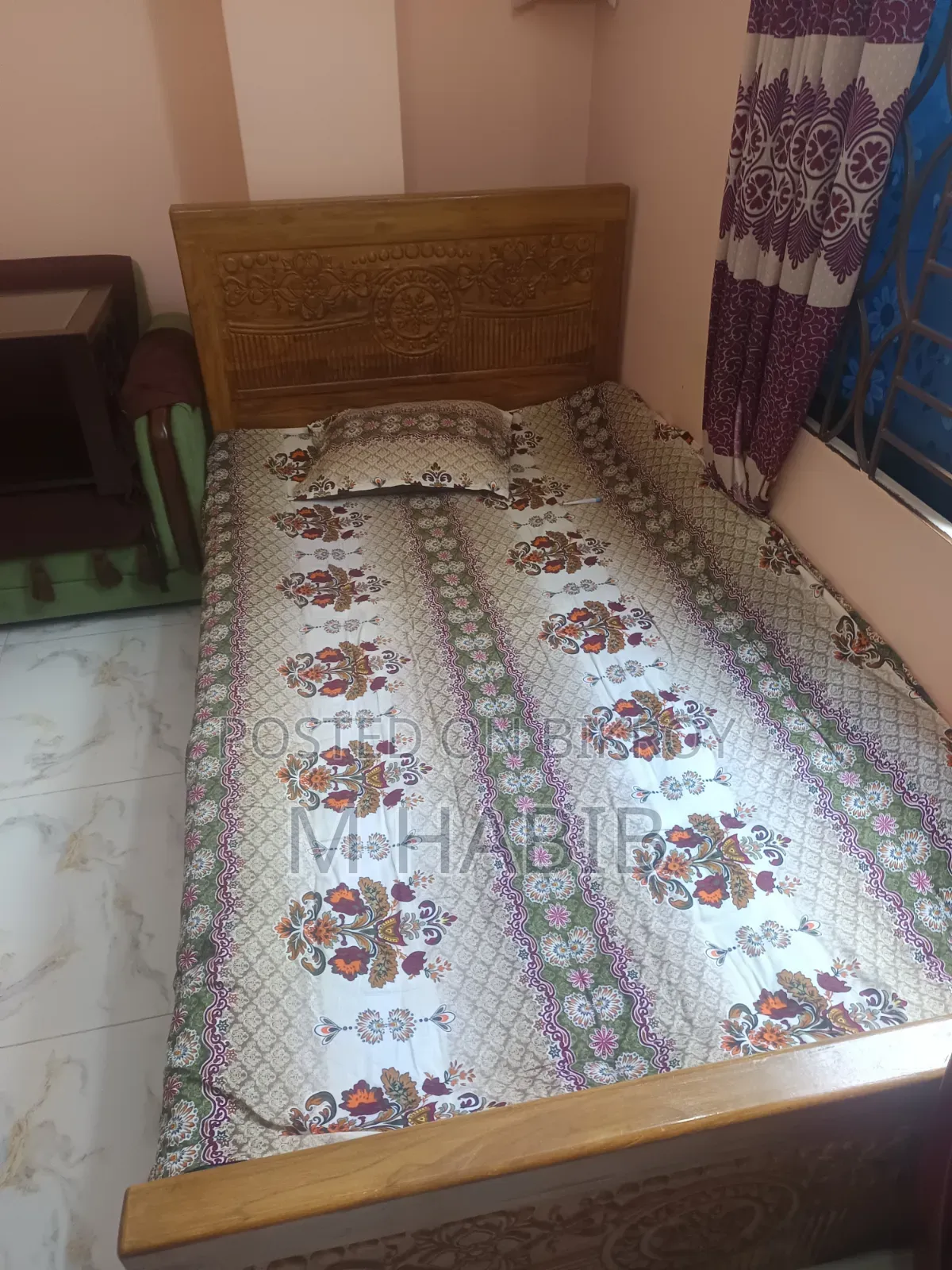 New Segun Wood Bed for Sale (Length 7, Width 4)