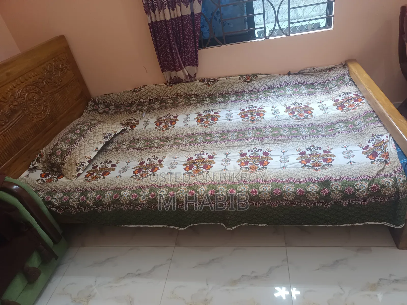New Segun Wood Bed for Sale (Length 7, Width 4)