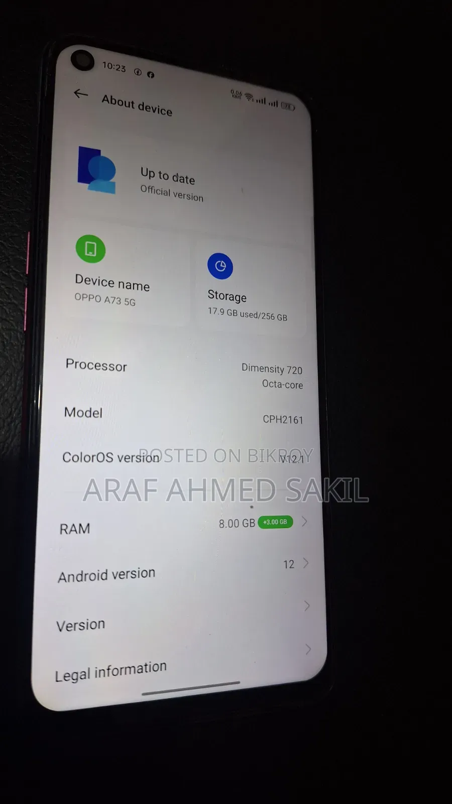 Oppo A73 5G 256 GB Red