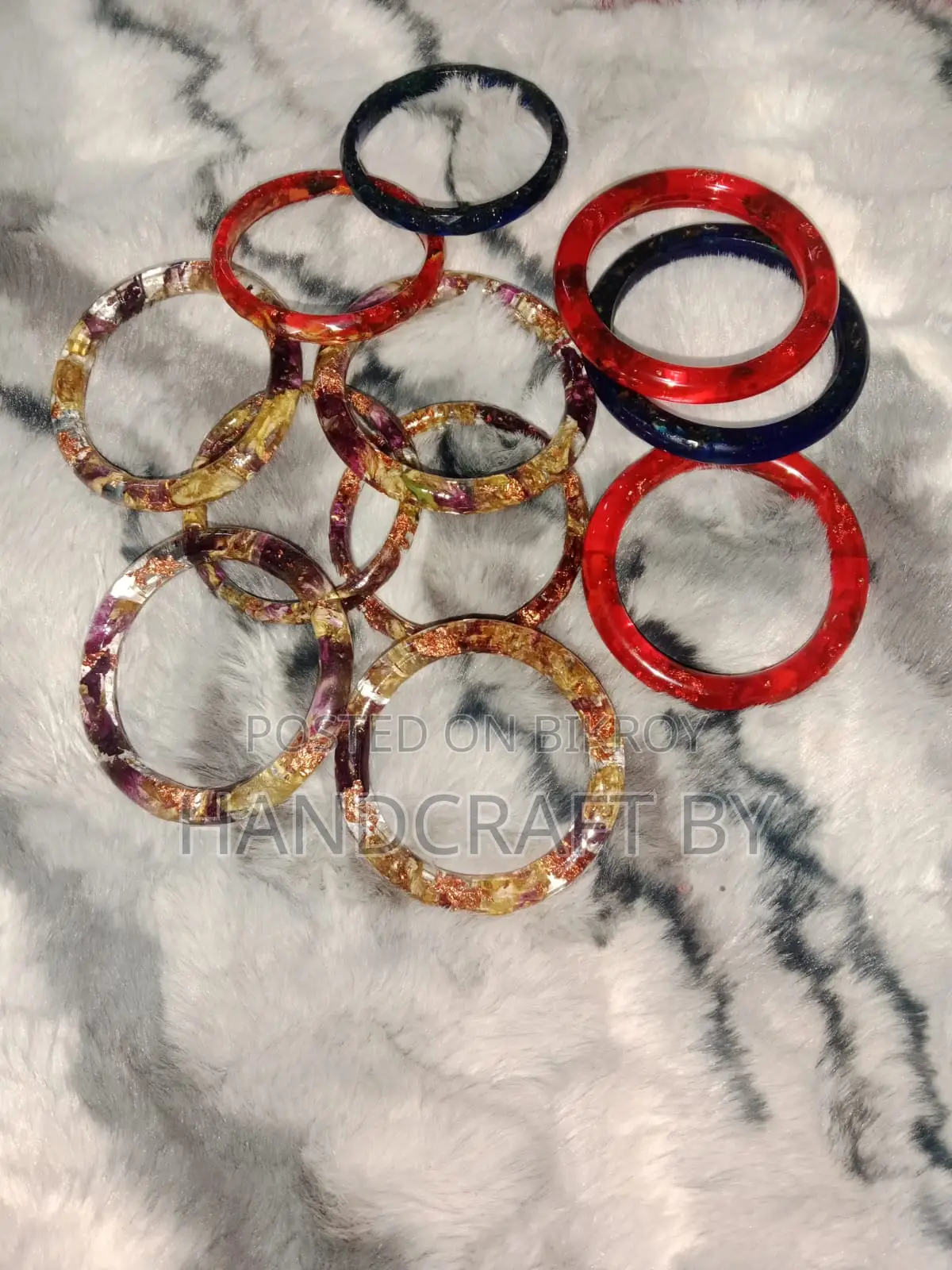 Style Yourself with Innovation! Premium Resin Flower Bangles