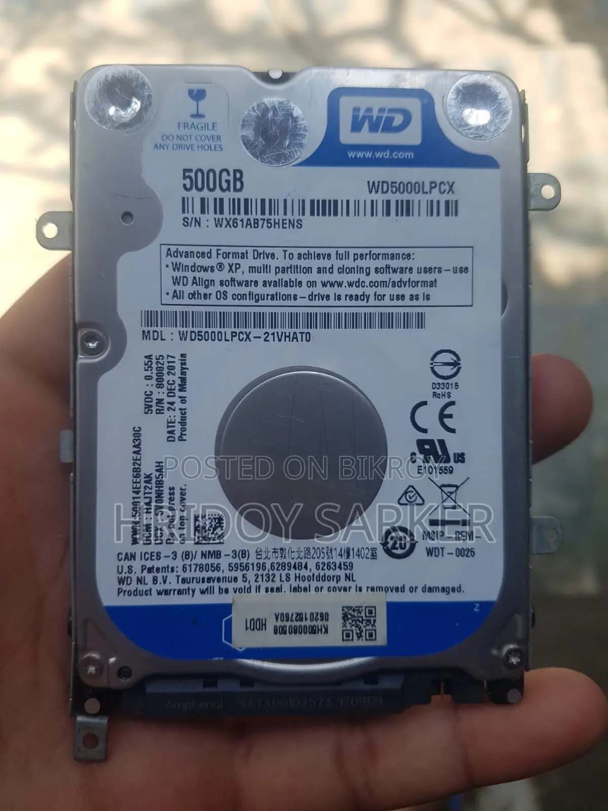 500 GB Hard Drive for Sale