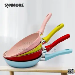 Synmore Non-Stick Frying Pan 16cm – Marble Coating Silicone Handle