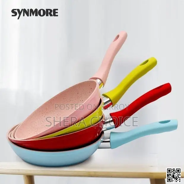 Synmore Non-Stick Frying Pan 16cm – Marble Coating Silicone Handle