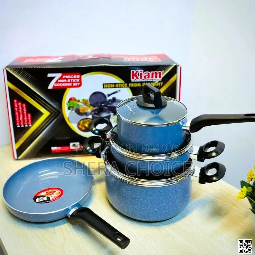 Kiam 7 PCS Non-Stick Cooking Set - Complete Smart Kitchen Cookware