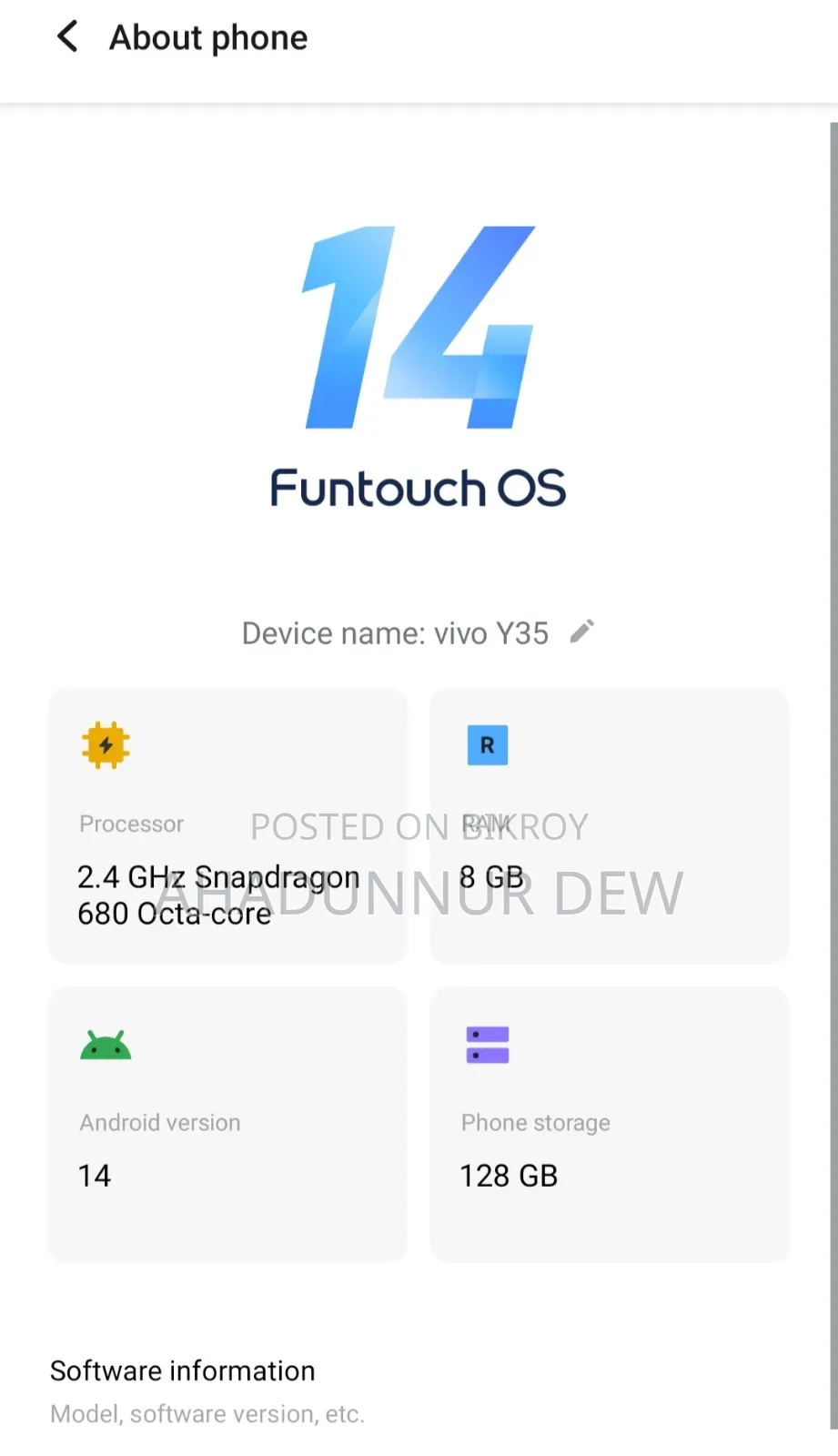 Vivo Y35 5G 128 GB