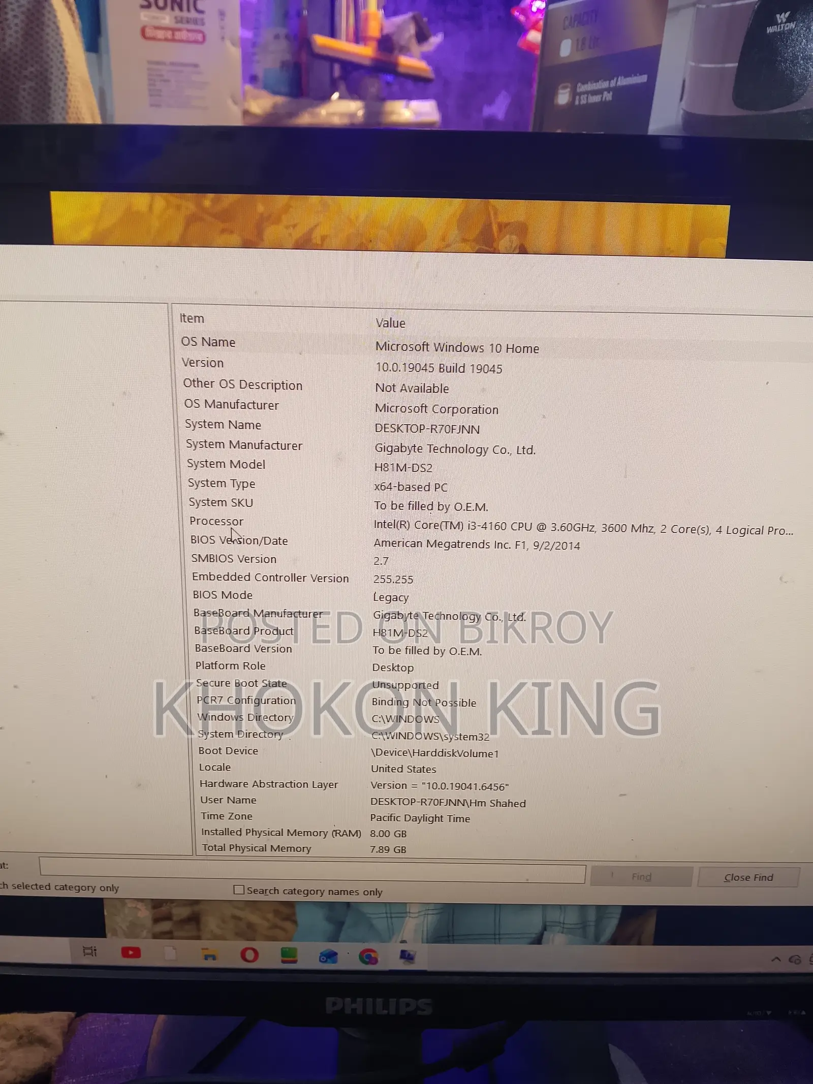 Desktop Computer 4GB Intel Core I3 SSD 128GB