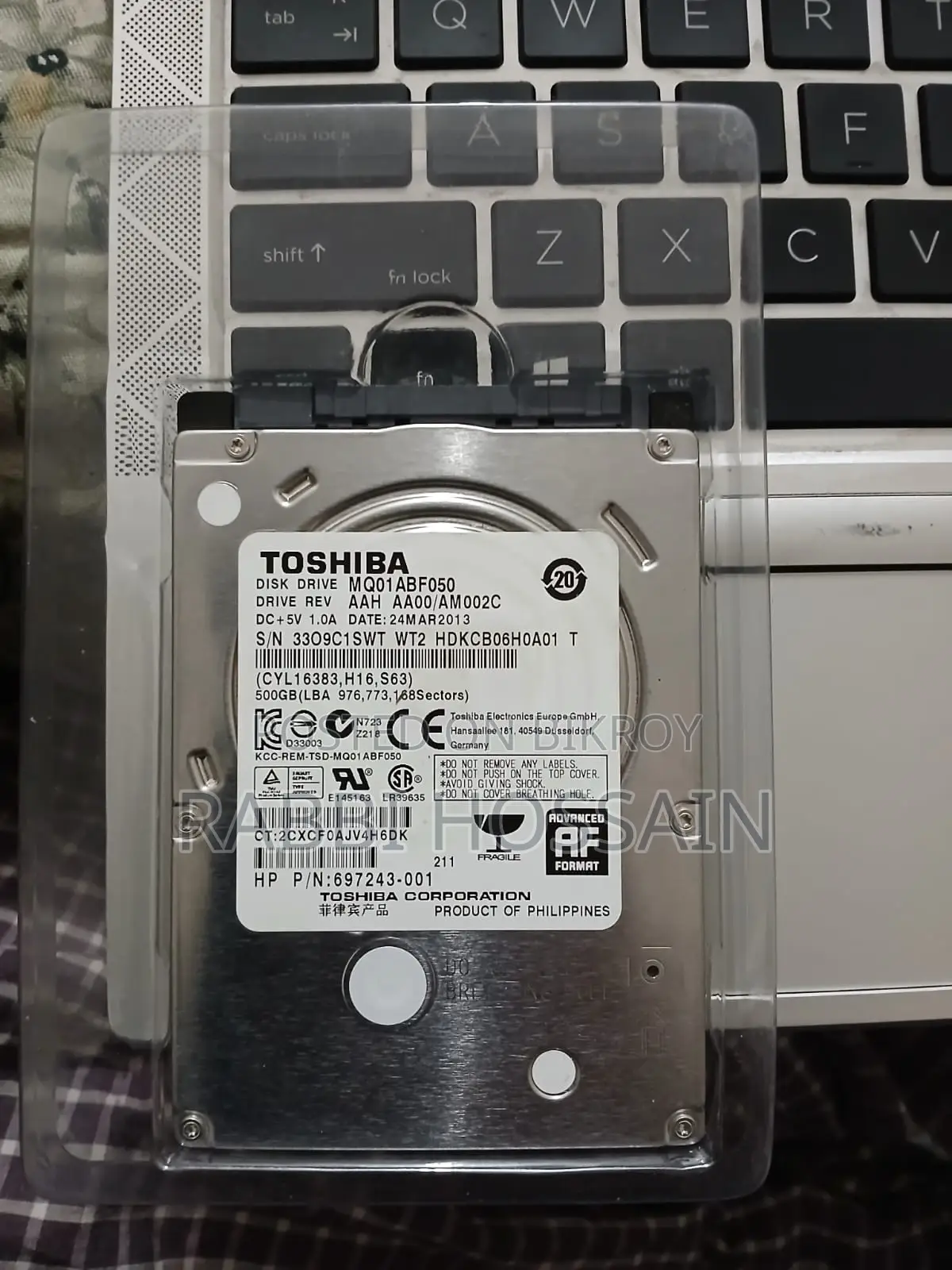 Toshiba Hard Disk (500GB) Toshiba 500GB Laptop Hard Drive (2.5” SATA)