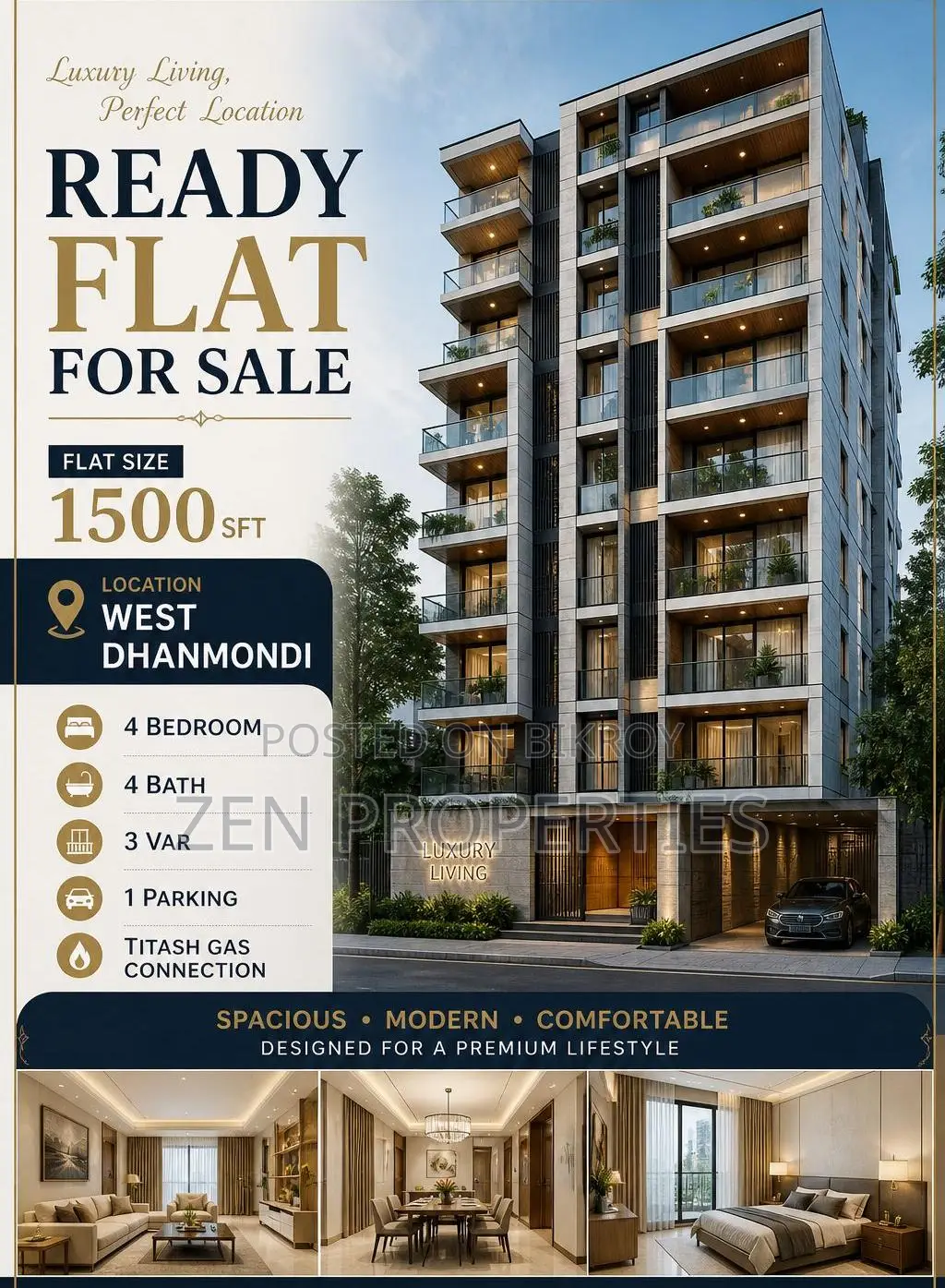 Furnished 4bdrm Apartment in Zen, Dhanmondi for Sale