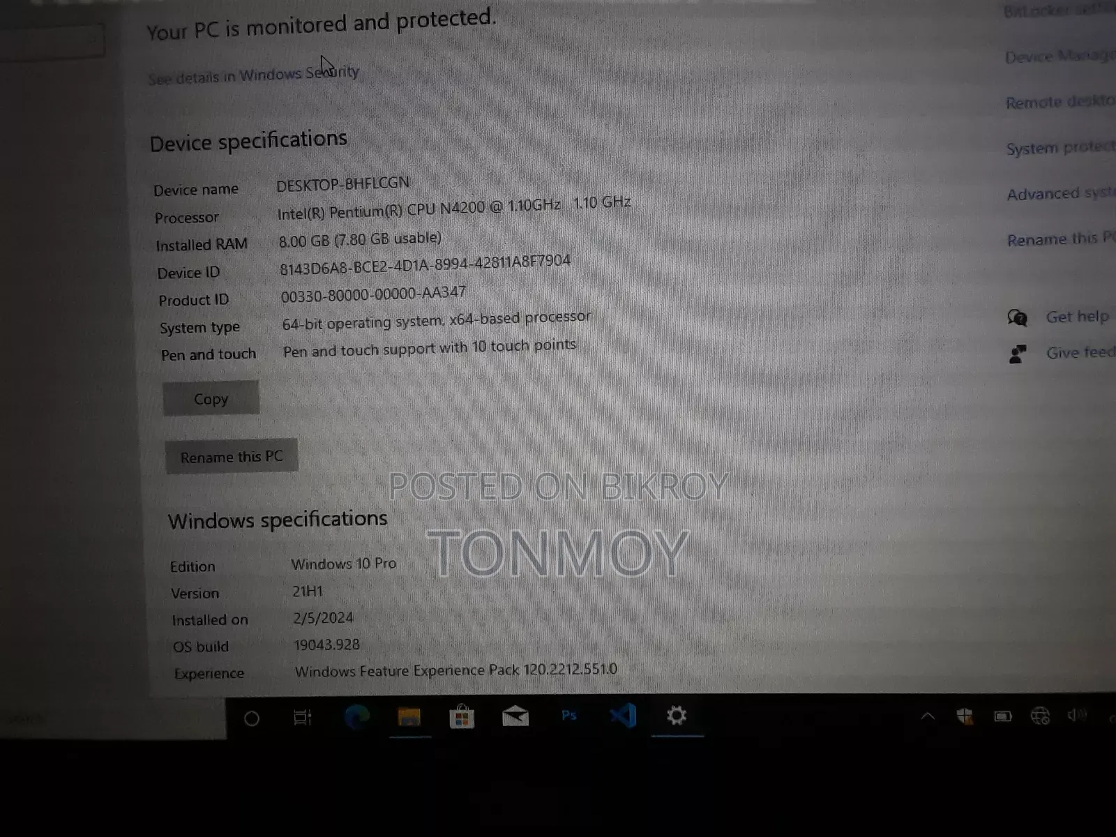Laptop Dell Latitude 3189 8GB Intel Pentium SSD 128GB